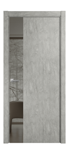 Дверь межкомнатная Vetro 19 Цвет Скол камня грей Покрытие ПВХ ФАКТУРНЫЕ Наличник L 75 Цена 39150