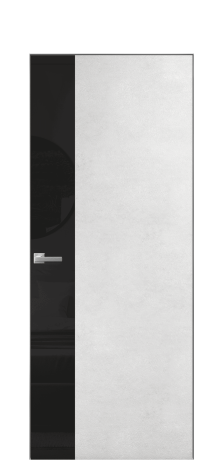 Дверь межкомнатная Vetro 19 Цвет Бетон известковый Покрытие ПВХ ФАКТУРНЫЕ Наличник Скрытый короб хром Цена 45300