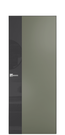 Дверь межкомнатная Vetro 19 Цвет Зеленый Покрытие Эмаль  Наличник Скрытый короб хром Цена 52313