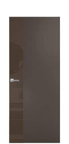 Дверь межкомнатная Vetro 19 Цвет Коричневый Покрытие Эмаль  Наличник Скрытый короб хром Цена 51563