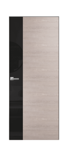 Дверь межкомнатная Vetro 19 Цвет Дуб Имбирь Покрытие Шпон натуральный  Наличник Скрытый короб хром Цена 53750