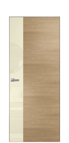 Дверь межкомнатная Vetro 19 Цвет Дуб Светлый Покрытие Шпон натуральный  Наличник Скрытый короб хром Цена 53750