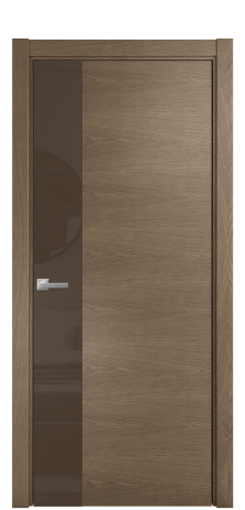 Дверь межкомнатная Vetro 19 Цвет Дуб Мускат Покрытие Шпон натуральный  Наличник L 75 Цена 55950