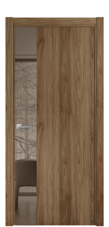 Дверь межкомнатная Vetro 19 Цвет Орех NY классический Покрытие ПВХ WOOD NATURAL Наличник L 75 Цена 39150