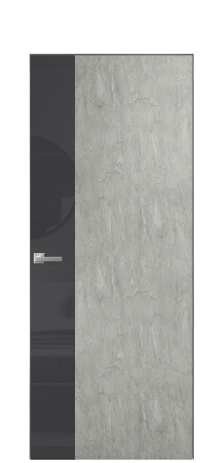 Дверь межкомнатная Vetro 19 Цвет Скол камня грей Покрытие ПВХ ORIGINAL Наличник Скрытый короб хром Цена 46050