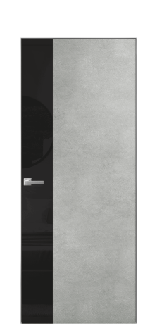 Дверь межкомнатная Vetro 19 Цвет Бетон серый Покрытие ПВХ ORIGINAL Наличник Скрытый короб хром Цена 45300