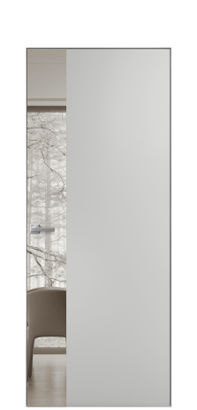 Дверь межкомнатная Vetro 19 Цвет Телегрей Покрытие Эмаль  Наличник Скрытый короб хром Цена 50600