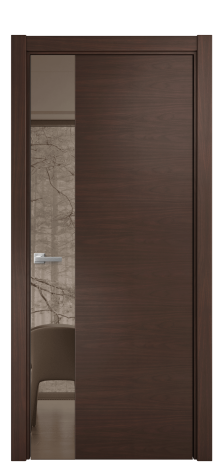 Дверь межкомнатная Vetro 19 Цвет Каштановый Орех Покрытие Шпон натуральный  Наличник L 75 Цена 61250