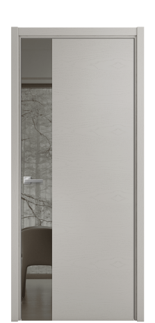 Дверь межкомнатная Vetro 19 Цвет Ясень Серый Шелк Покрытие Шпон крашеный  Наличник L 50 Цена 53825