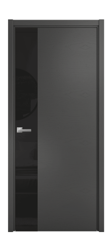 Дверь межкомнатная Vetro 19 Цвет Ясень Антрацит Покрытие Шпон крашеный  Наличник L 50 Цена 53075