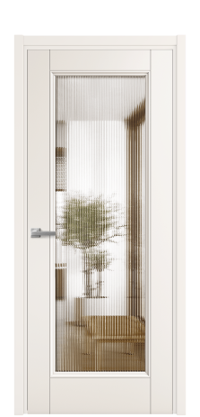 Дверь межкомнатная Савона Цвет Молочный Покрытие Эмаль  Наличник L 50 Цена 59975