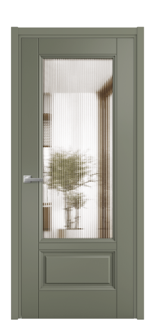Дверь межкомнатная Savona 2B Цвет Зеленый Покрытие Эмаль  Наличник L 50 Цена 61668