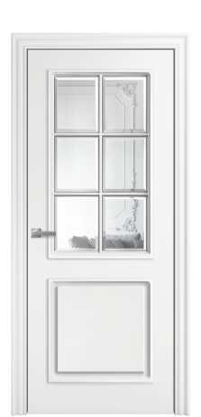 Дверь межкомнатная Амелия 10 DGO Цвет Белый Покрытие Эмаль  Наличник M 85 Цена 78350
