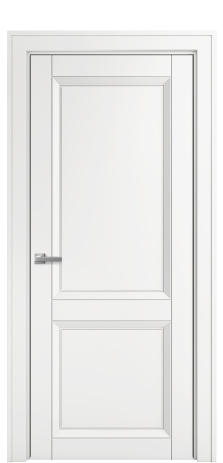 Дверь межкомнатная Belluno 2 Цвет Белый Покрытие Эмаль  Наличник Komo 90 Цена 58725