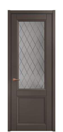 Дверь межкомнатная Беллуно 2 Цвет Коричневый Покрытие ЭМАЛИ Эмаль Наличник L 50 Цена 65998