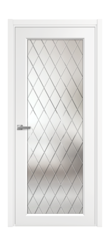 Дверь межкомнатная Stripe 1 Цвет Белый Покрытие Эмаль  Наличник L 50 Цена 41588