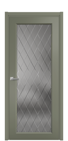 Дверь межкомнатная Stripe 1 Цвет Зеленый Покрытие Эмаль  Наличник L 50 Цена 47908