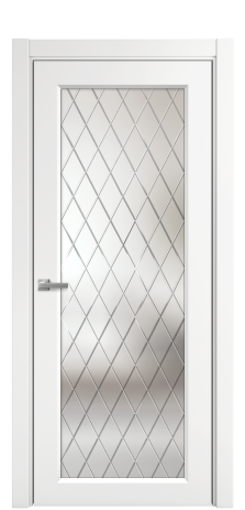 Дверь межкомнатная Stripe 1 Цвет Белый Покрытие Эмаль  Наличник L 75 Цена 41588