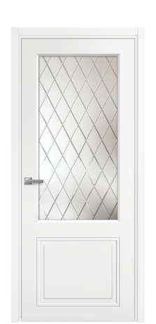 Дверь межкомнатная Stripe 2 Цвет Белый Покрытие Эмаль  Наличник L 50 Цена 37739