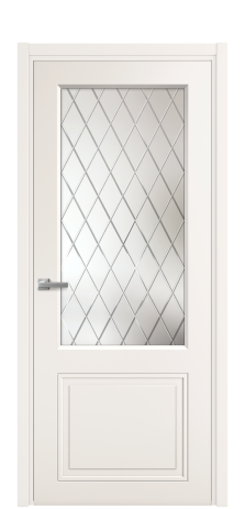 Дверь межкомнатная Stripe 2 Цвет Молочный Покрытие Эмаль  Наличник L 50 Цена 37739