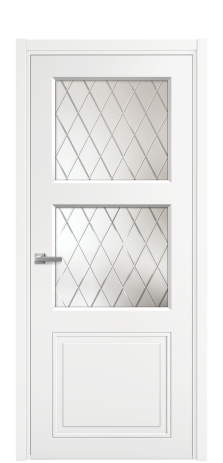 Дверь межкомнатная Stripe 3 Цвет Белый Покрытие Эмаль  Наличник L 50 Цена 40873