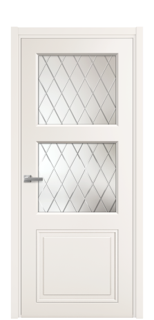 Дверь межкомнатная Stripe 3 Цвет Молочный Покрытие Эмаль  Наличник L 50 Цена 40873