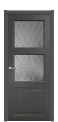 Дверь межкомнатная Stripe 3 Цвет Антрацит Покрытие Эмаль  Наличник L 50 Цена 46993