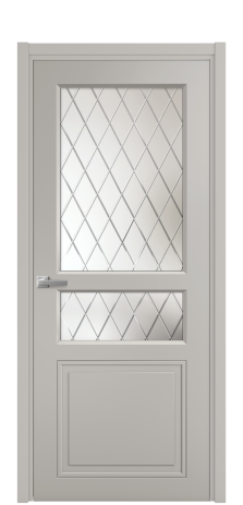 Дверь межкомнатная Stripe 4 Цвет Серый Шелк Покрытие Эмаль  Наличник L 50 Цена 43948