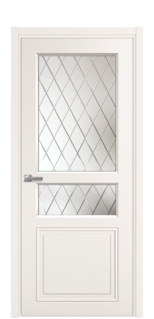 Дверь межкомнатная Страйп 4 Цвет Молочный Покрытие Эмаль  Наличник L 50 Цена 43948