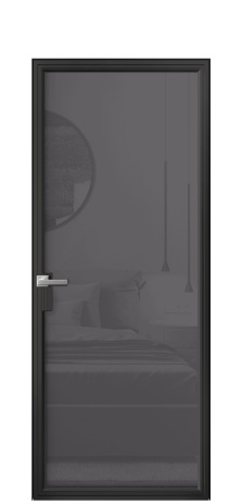 Дверь межкомнатная Frame 01 Цвет Черный Покрытие Алюминий  Наличник Скрытый короб Цена 79110