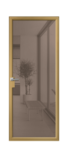 Дверь межкомнатная Frame 01 Цвет Латунь Покрытие Алюминий  Наличник Скрытый короб Цена 69892