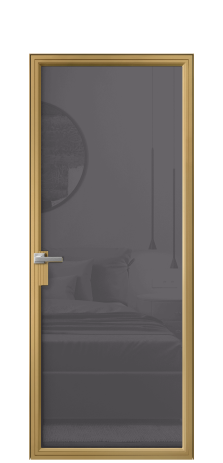 Дверь межкомнатная Frame 01 Цвет Латунь Покрытие Алюминий  Наличник Скрытый короб Цена 71602