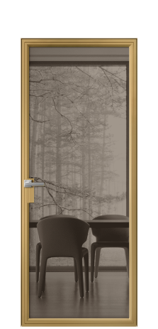 Дверь межкомнатная Frame 01 Цвет Латунь Покрытие Алюминий  Наличник Скрытый короб Цена 71602