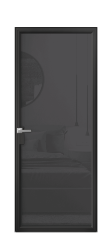 Дверь межкомнатная Фрейм 01 Цвет Черный Покрытие Алюминий  Наличник Скрытый короб Цена 79110