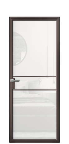 Дверь межкомнатная Frame 02 Цвет Антик Покрытие Алюминий  Наличник Скрытый короб Цена 67790