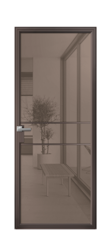 Дверь межкомнатная Frame 02 Цвет Антик Покрытие Алюминий  Наличник Скрытый короб Цена 72926