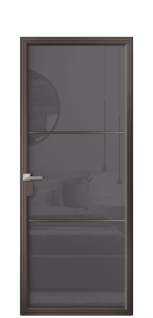 Дверь межкомнатная Фрейм 03 Цвет Антик Покрытие Алюминий  Наличник Скрытый короб Цена 90990