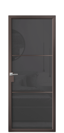 Дверь межкомнатная Фрейм 03 Цвет Антик Покрытие Алюминий  Наличник Скрытый короб Цена 90990