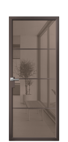 Дверь межкомнатная Frame 04 Цвет Антик Покрытие Алюминий  Наличник Скрытый короб Цена 73777