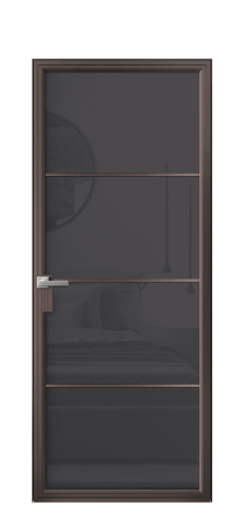 Дверь межкомнатная Frame 04 Цвет Антик Покрытие Алюминий  Наличник Скрытый короб Цена 92140