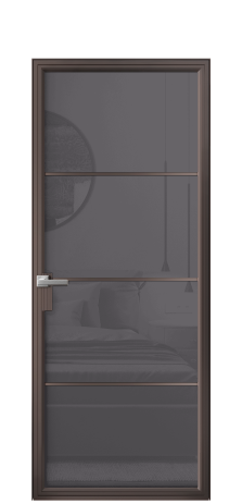 Дверь межкомнатная Frame 04 Цвет Антик Покрытие Алюминий  Наличник Скрытый короб Цена 75487