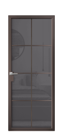 Дверь межкомнатная Фрейм 08 Цвет Антик Покрытие Алюминий  Наличник Скрытый короб Цена 97290