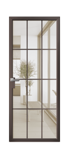 Дверь межкомнатная Frame 12 Цвет Антик Покрытие Алюминий  Наличник Скрытый короб Цена 76460