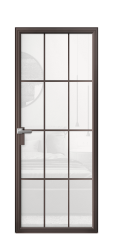 Дверь межкомнатная Frame 12 Цвет Антик Покрытие Алюминий  Наличник Скрытый короб Цена 75486