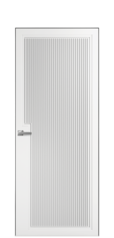 Дверь межкомнатная Степ 03 Цвет Белый Покрытие Эмаль  Наличник Скрытый короб хром Цена 51950