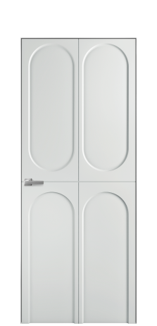 Дверь межкомнатная Anse 4 Цвет Облачный Покрытие Эмаль  Наличник Скрытый короб хром Цена 44450