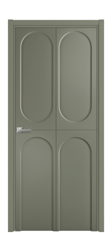Дверь межкомнатная Anse 4 Цвет Зеленый Покрытие Эмаль  Наличник L 50 Цена 45918