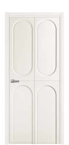 Дверь межкомнатная Anse 4 Цвет Молочный Покрытие Эмаль  Наличник L 50 Цена 36974