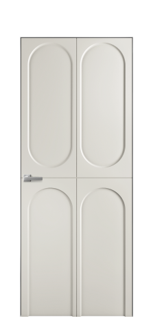 Дверь межкомнатная Anse 4 Цвет Дымчатый Покрытие Эмаль  Наличник Скрытый короб хром Цена 44450