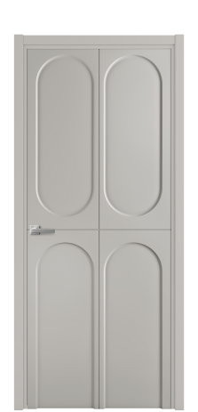 Дверь межкомнатная Anse 4 Цвет Серый Шелк Покрытие Эмаль  Наличник L 50 Цена 44475